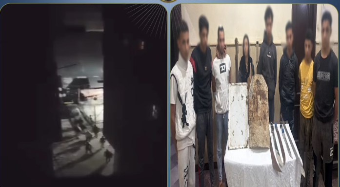 ضبط 8 متهمين بعد تهديد مواطن بأسلحة بيضاء في المنتزه